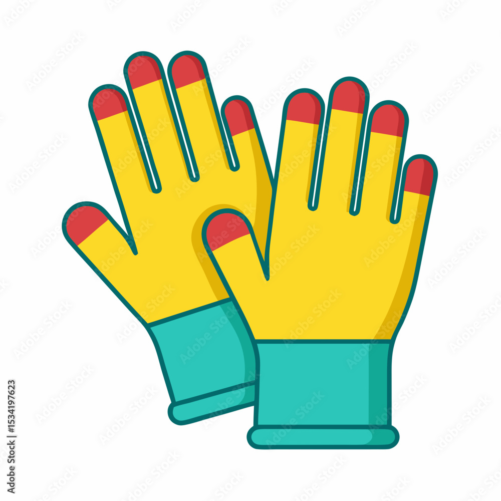 Obraz premium Simple Gloves Vector