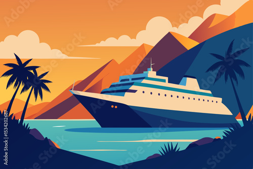 cruise ship in the sea