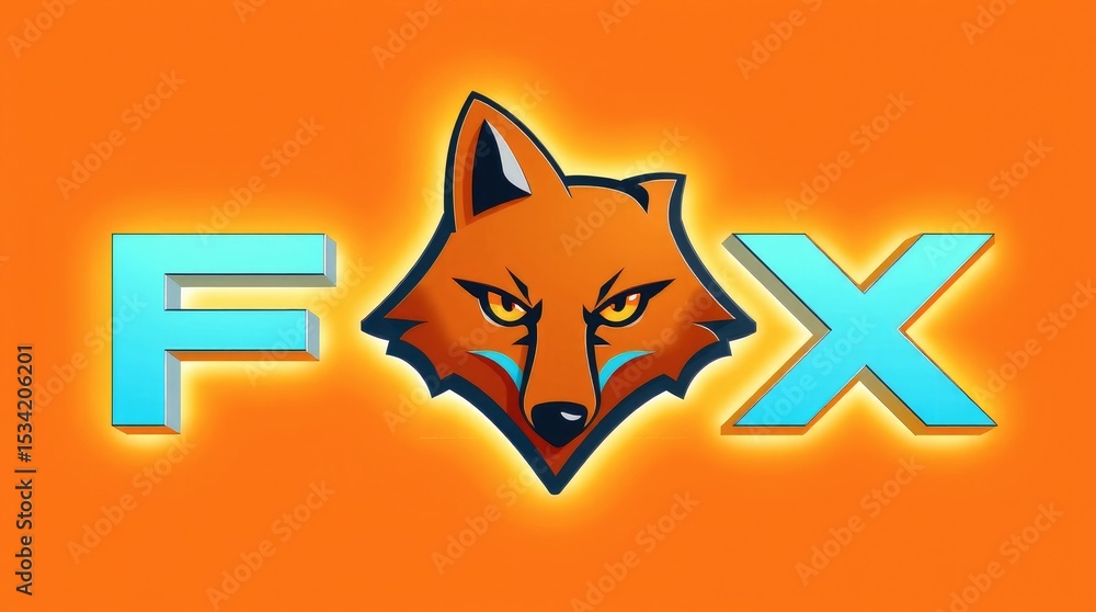 Fototapeta premium fox with a letter