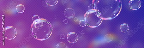 Realistic soap bubbles collection.Abstract floating soap bubbles.Vector EPS 10.