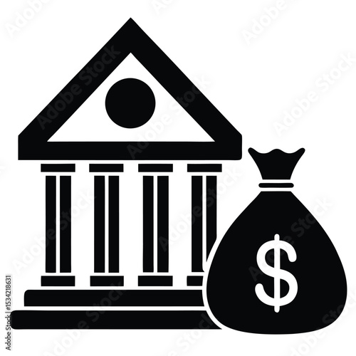 banker element isolated currency bundle on white background