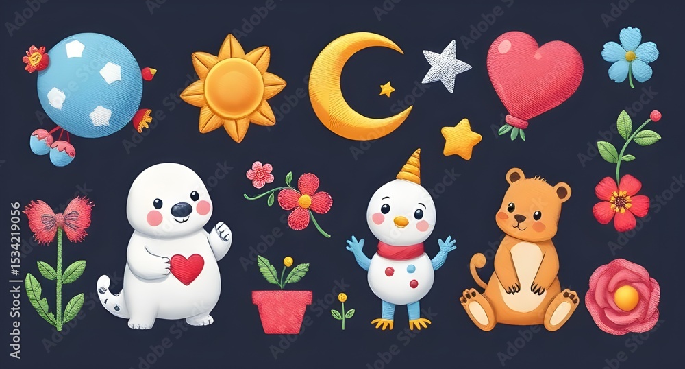 Naklejka premium easter bunny with eggs and bunny