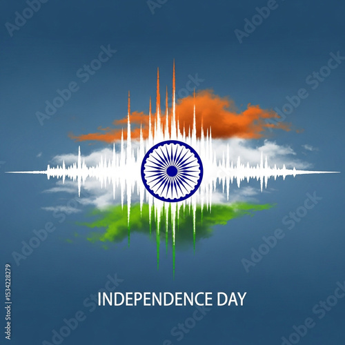 Indian Flag Sound Wave Inde...