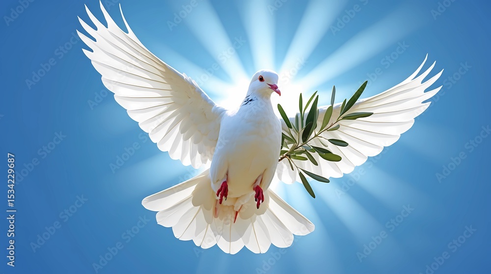 Fototapeta premium Dove of Peace: A Symbol of Tranquility and Hope