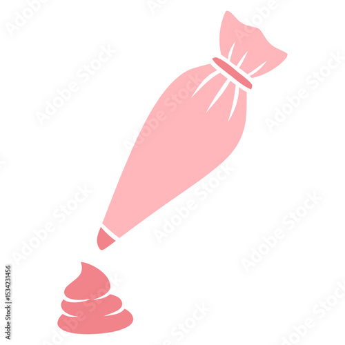 whipped frosting vector illustration