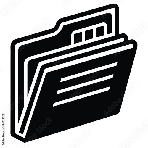 accountant element isolated audit file on white background