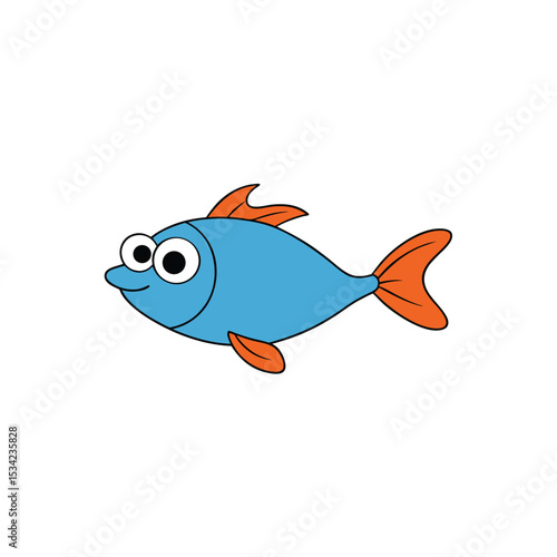 cartoon fish with a fish