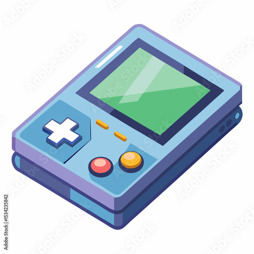 Retro Handheld Game Console and Entertainment Icon