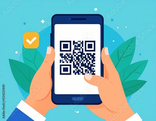 Hands Scanning Qr Code On Smartphone