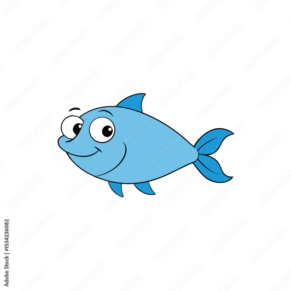 Fototapeta premium cartoon fish vector illustration