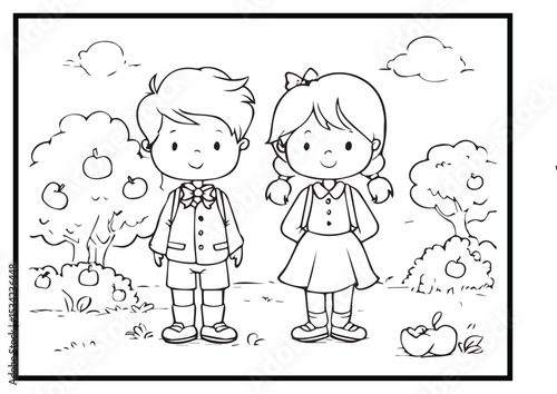 coloring pages cute child kids funny