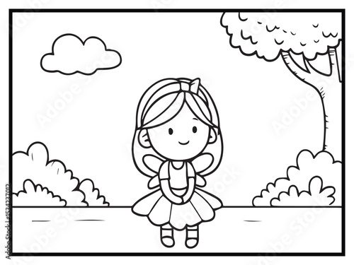 coloring pages cute child kids funny