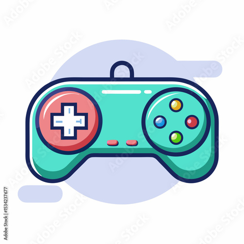 Flat Vector Illustration of a Game Controller / Gamepad