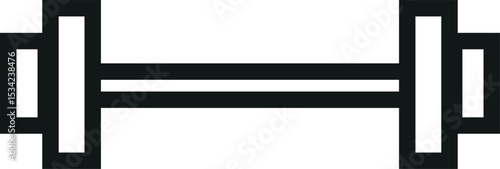 barbell icon, weightlifting barbel 