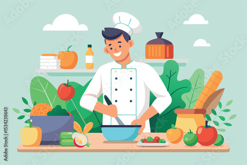 Cooking with Fresh Vegetables in a Cozy Kitchen