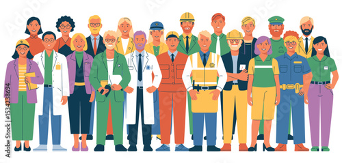 Diverse Group of Professionals Standing Together