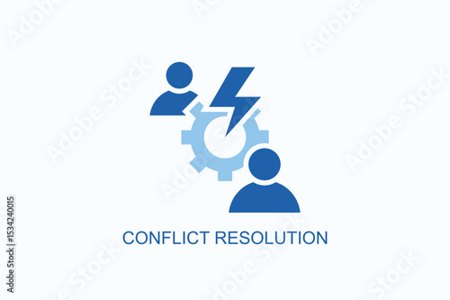 Conflict Resolution Icon Or Logo Isolated Vector Illustration