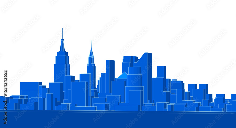 Fototapeta premium new york city skyline