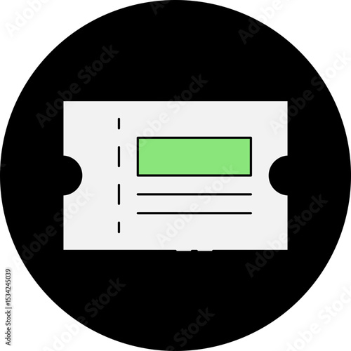 Ticket single icon vector illustration