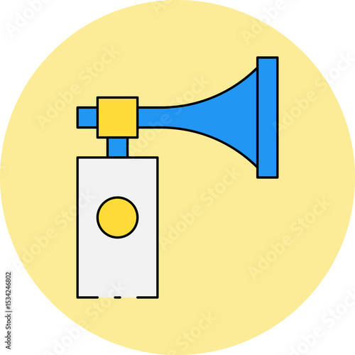 Air horn single icon vector illustration