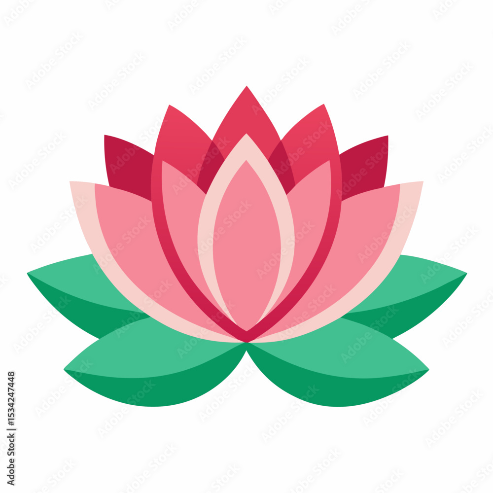 Obraz premium White Background Lotus Vector