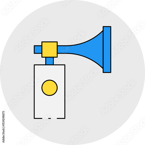 Air horn single icon vector illustration