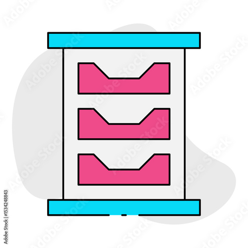 Drawer single icon vector illustration