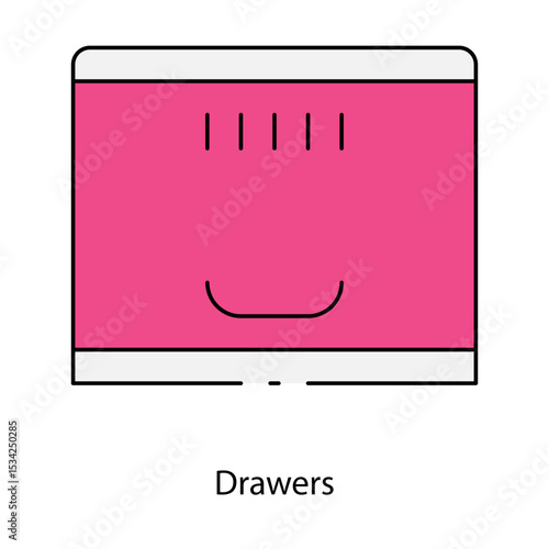 Drawers single icon vector illustration