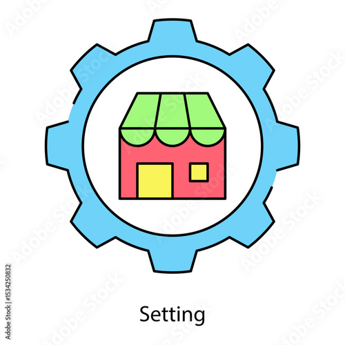 Setting single icon vector illustration
