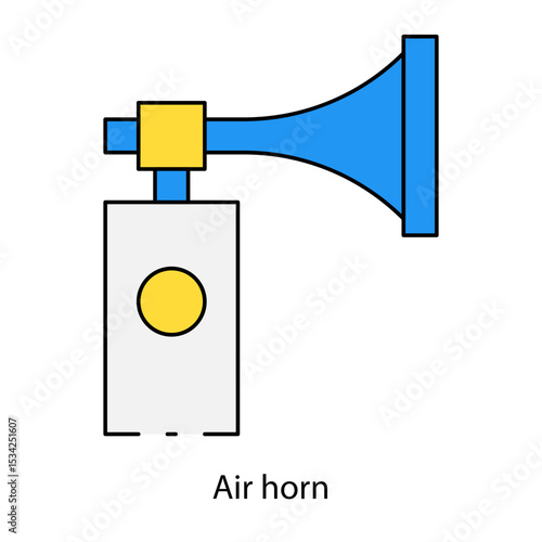 Air horn single icon vector illustration