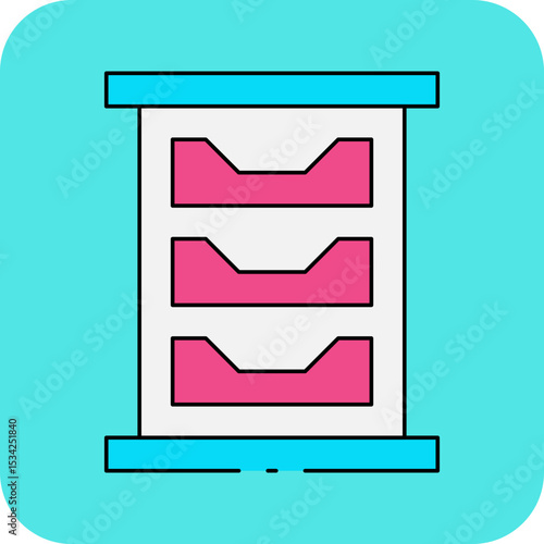 Drawer single icon vector illustration