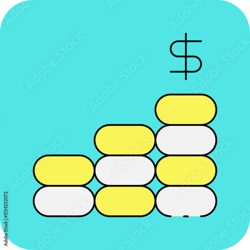 Growth single icon vector illustration