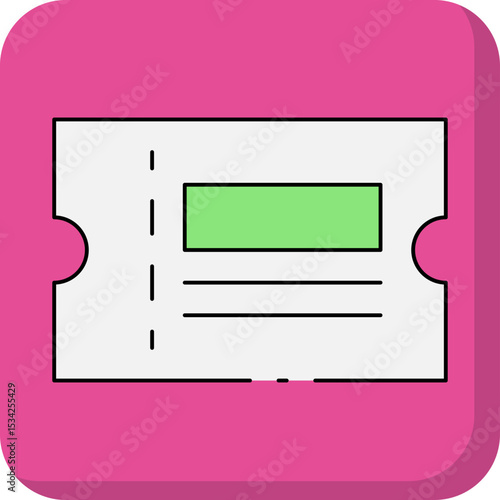 Ticket single icon vector illustration
