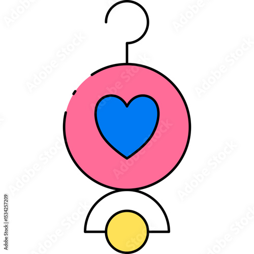 Ear rings single icon vector illustration