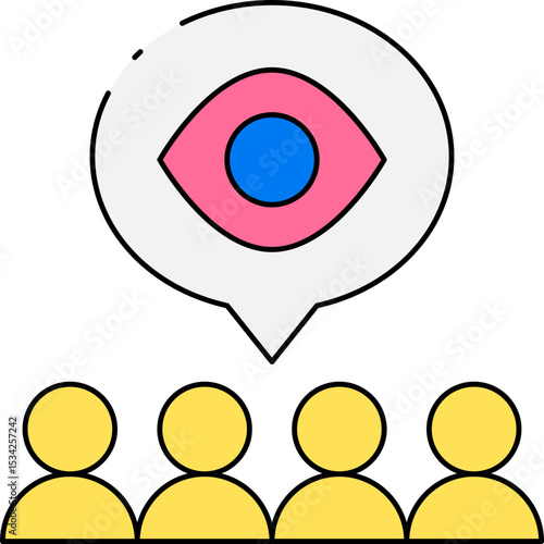 Eye single icon vector illustration