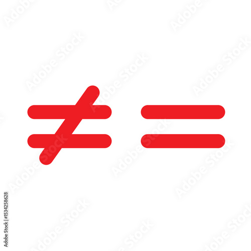 equal and unequal icon