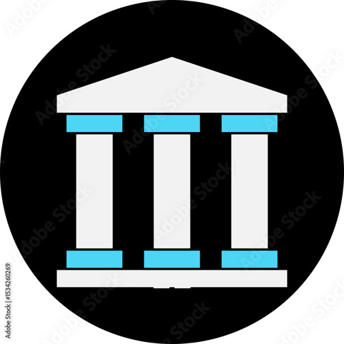 Bank single icon vector illustration