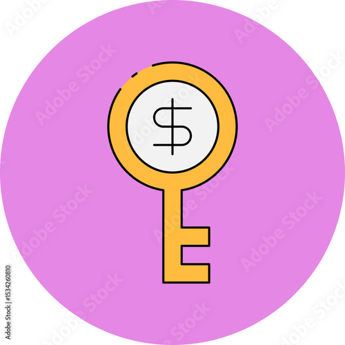 Key single icon vector illustration