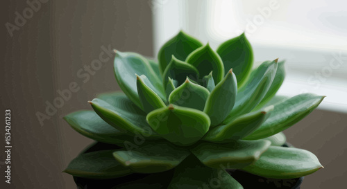 Captivating close-up of a vibrant Echeveria succulent showcasing intricate details