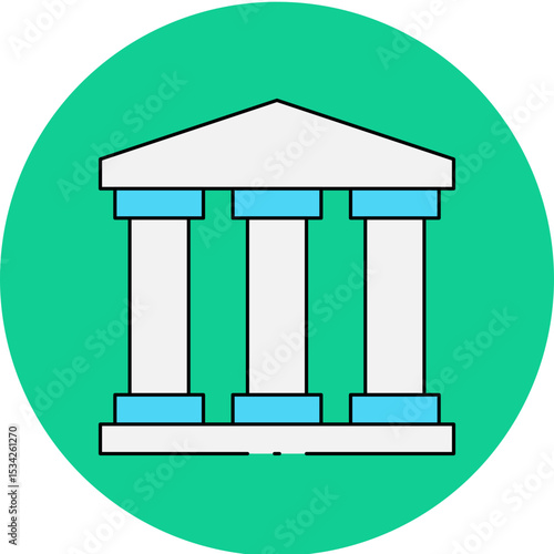 Bank single icon vector illustration