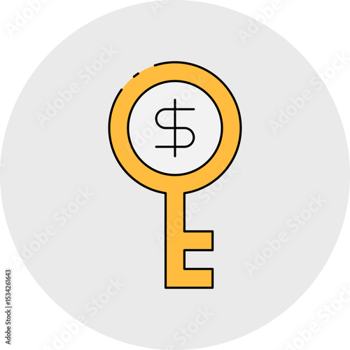 Key single icon vector illustration