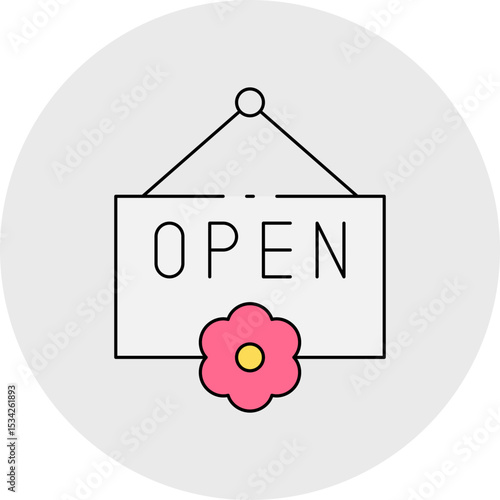 Open single icon vector illustration