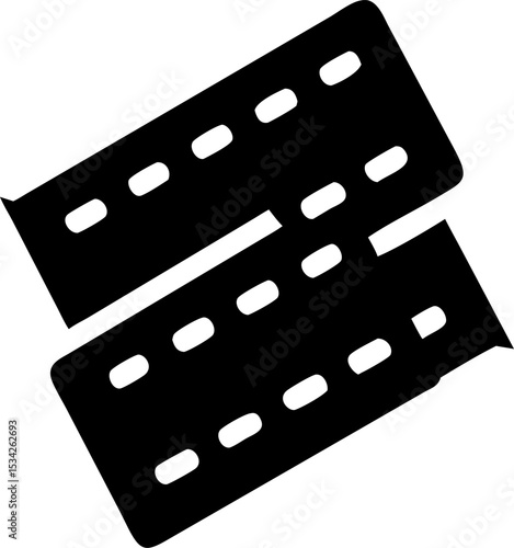 Velcro strips silhouette icon