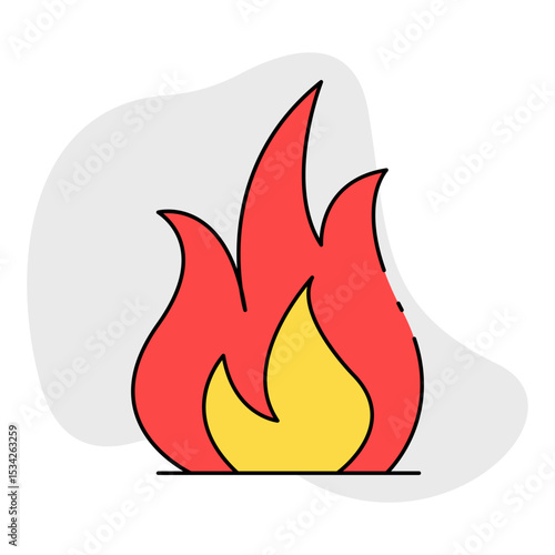 Wild Fire single icon vector illustration