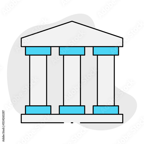 Bank single icon vector illustration