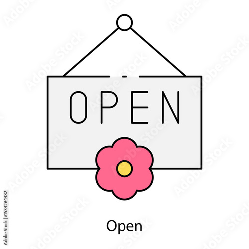 Open single icon vector illustration