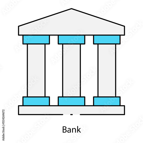 Bank single icon vector illustration