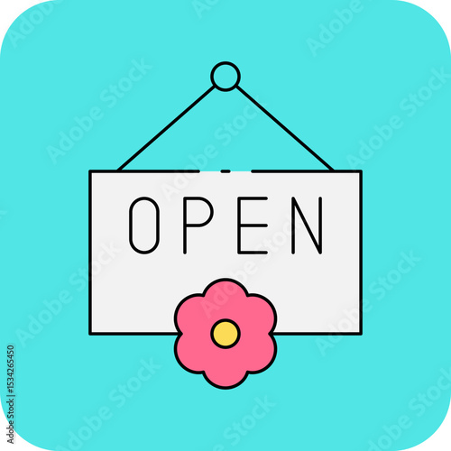 Open single icon vector illustration