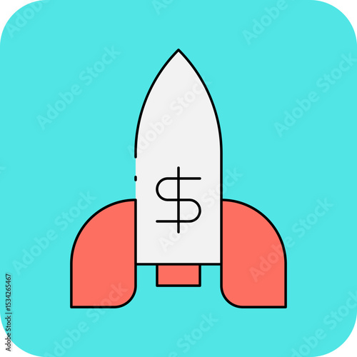 Rocket single icon vector illustration