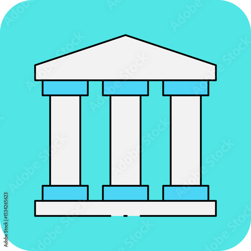 Bank single icon vector illustration